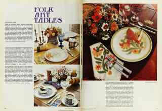 Better Homes & Gardens June 1975 Magazine Article: FOLK ART TABLES