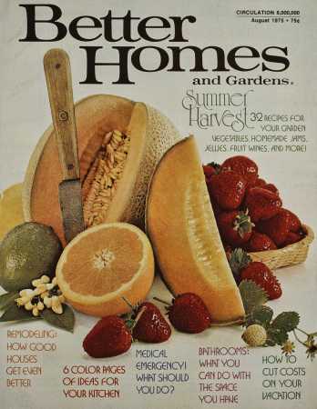 Better Homes & Gardens August 1975 Magazine Cover