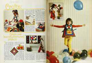 Better Homes & Gardens October 1975 Magazine Article: Crafts Bright and bouncy patchwork projects