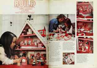 Better Homes & Gardens October 1975 Magazine Article: BUILD a dream dollhouse with paper, paste, and throwaways