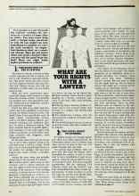 Better Homes & Gardens November 1975 Magazine Article: WHAT ARE YOUR RIGHTS WITH A LAWYER?
