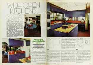 Better Homes & Gardens November 1975 Magazine Article: WIDE-OPEN KITCHENS