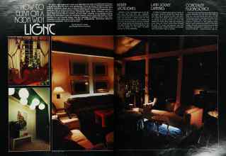 Better Homes & Gardens November 1975 Magazine Article: HOW TO CURN ON A ROOM WITH LIGHT
