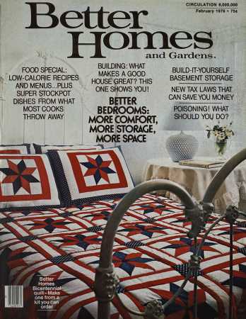 Better Homes & Gardens February 1976 Magazine Cover