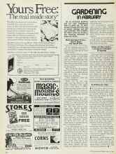 Better Homes & Gardens February 1976 Magazine Article: GARDENING IN FEBRUARY