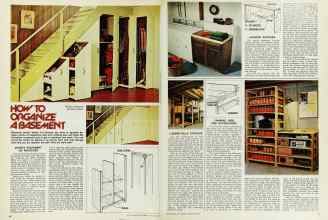 Better Homes & Gardens February 1976 Magazine Article: HOW TO ORGANIZE A BASEMENT