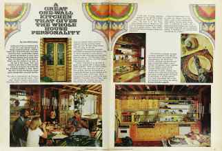 Better Homes & Gardens September 1976 Magazine Article: A GREAT ONE-WALL KITCHEN THAT GIVES THE WHOLE HOUSE PERSONALITY