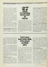 Better Homes & Gardens January 1977 Magazine Article: 27 ideas for earning extra cash at home