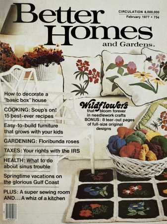 Better Homes & Gardens February 1977 Magazine Cover