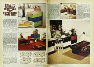 Better Homes & Gardens February 1977 Magazine Article: BUILD-IT-YOURSELF FURNITURE THAT GROWS WITH YOUR KIDS