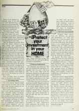 Better Homes & Gardens April 1977 Magazine Article: 8 WAYS TO Protect your investment in your Home
