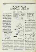Better Homes & Gardens April 1977 Magazine Article: FOUR-WALL KITCHEN PLANS