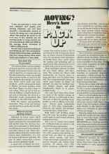 Better Homes & Gardens April 1977 Magazine Article: MOVING? Here's how to PACK UP