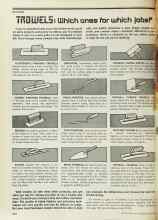 Better Homes & Gardens April 1977 Magazine Article: TROWELS: Which ones for which jobs?