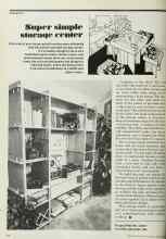 Better Homes & Gardens June 1977 Magazine Article: Super simple storage center