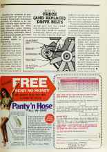 Better Homes & Gardens October 1977 Magazine Article: HOW TO CHECK (AND REPLACE) DRIVE BELTS