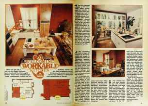 Better Homes & Gardens October 1977 Magazine Article: A WELCOMING WORKABLE KITCHEN