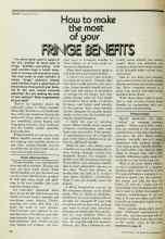 Better Homes & Gardens November 1977 Magazine Article: How to make the most of your FRINGE BENEFITS