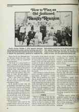 Better Homes & Gardens November 1977 Magazine Article: How to Plan an Old-fashioned Family Reunion