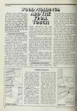 Better Homes & Gardens November 1977 Magazine Article: WOOD MOLDINGS ADD THE FINAL TOUCH