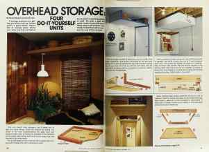 Better Homes & Gardens November 1977 Magazine Article: OVERHEAD STORAGE: FOUR DO-IT-YOURSELF UNITS