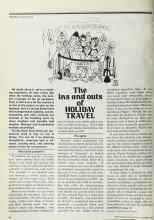 Better Homes & Gardens December 1977 Magazine Article: The ins and outs of HOLIDAY TRAVEL