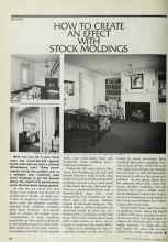 Better Homes & Gardens December 1977 Magazine Article: HOW TO CREATE AN EFFECT WITH STOCK MOLDINGS