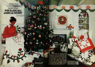 Better Homes & Gardens December 1977 Magazine Article: Make it a Christmas to remember...WITH TRADITIONAL AMERICAN STITCHERY