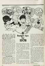 Better Homes & Gardens January 1978 Magazine Article: 8 Budget tips for 1978