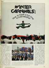Better Homes & Gardens January 1978 Magazine Article: WINTER CARNIVALS: How to have a hot time in cold weather