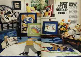 Better Homes & Gardens January 1978 Magazine Article: KIDS' ART IN NEEDLEPOINT