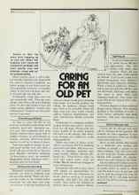 Better Homes & Gardens February 1978 Magazine Article: CARING FOR AN OLD PET