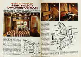 Better Homes & Gardens March 1978 Magazine Article: 5 GREAT PROJECTS TO UNCLUTTER YOUR HOUSE
