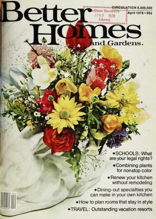 Archive of Better Homes & Gardens April 1978 Magazine: Cover
