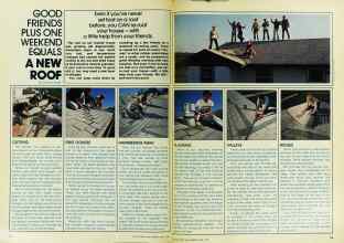 Better Homes & Gardens April 1978 Magazine Article: GOOD FRIENDS PLUS ONE WEEKEND EQUALS ANEW ROOF
