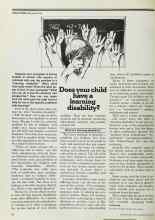 Better Homes & Gardens May 1978 Magazine Article: Does your child have a learning disability?