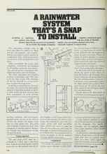 Better Homes & Gardens May 1978 Magazine Article: A RAINWATER SYSTEM THAT'S A SNAP TO INSTALL