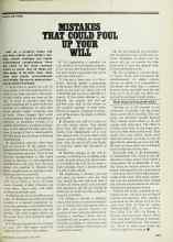 Better Homes & Gardens May 1978 Magazine Article: MISTAKES THAT COULD FOUL UP YOUR WILL