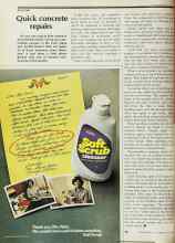Better Homes & Gardens June 1978 Magazine Article: Quick concrete repairs
