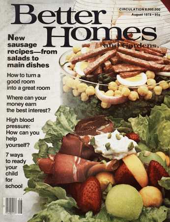 Better Homes & Gardens August 1978 Magazine Cover