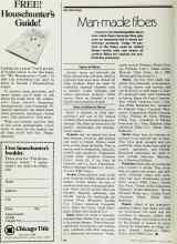 Better Homes & Gardens August 1978 Magazine Article: Man-made fibers