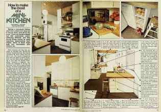 Better Homes & Gardens August 1978 Magazine Article: How to make the most of a MINI-KITCHEN