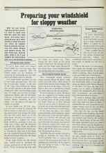 Better Homes & Gardens October 1978 Magazine Article: Preparing your windshield for sloppy weather