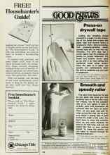 Better Homes & Gardens October 1978 Magazine Article: Press-on drywall tape