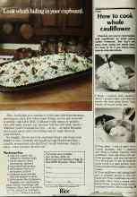 Better Homes & Gardens October 1978 Magazine Article: How to cook whole cauliflower