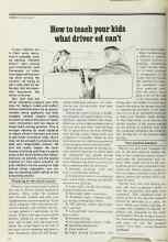 Better Homes & Gardens November 1978 Magazine Article: How to teach your kids what driver ed can't