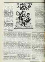 Better Homes & Gardens November 1978 Magazine Article: PLANNING A LIVE-IN ROOM