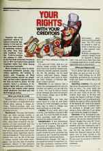 Better Homes & Gardens January 1979 Magazine Article: YOUR RIGHTS WITH YOUR CREDITORS