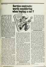 Better Homes & Gardens January 1979 Magazine Article: Service contracts: worth considering when buying a car?