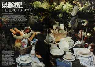Better Homes & Gardens February 1979 Magazine Article: CLASSIC WHITE DINNERWARE... THE BEAUTIFUL BASIC